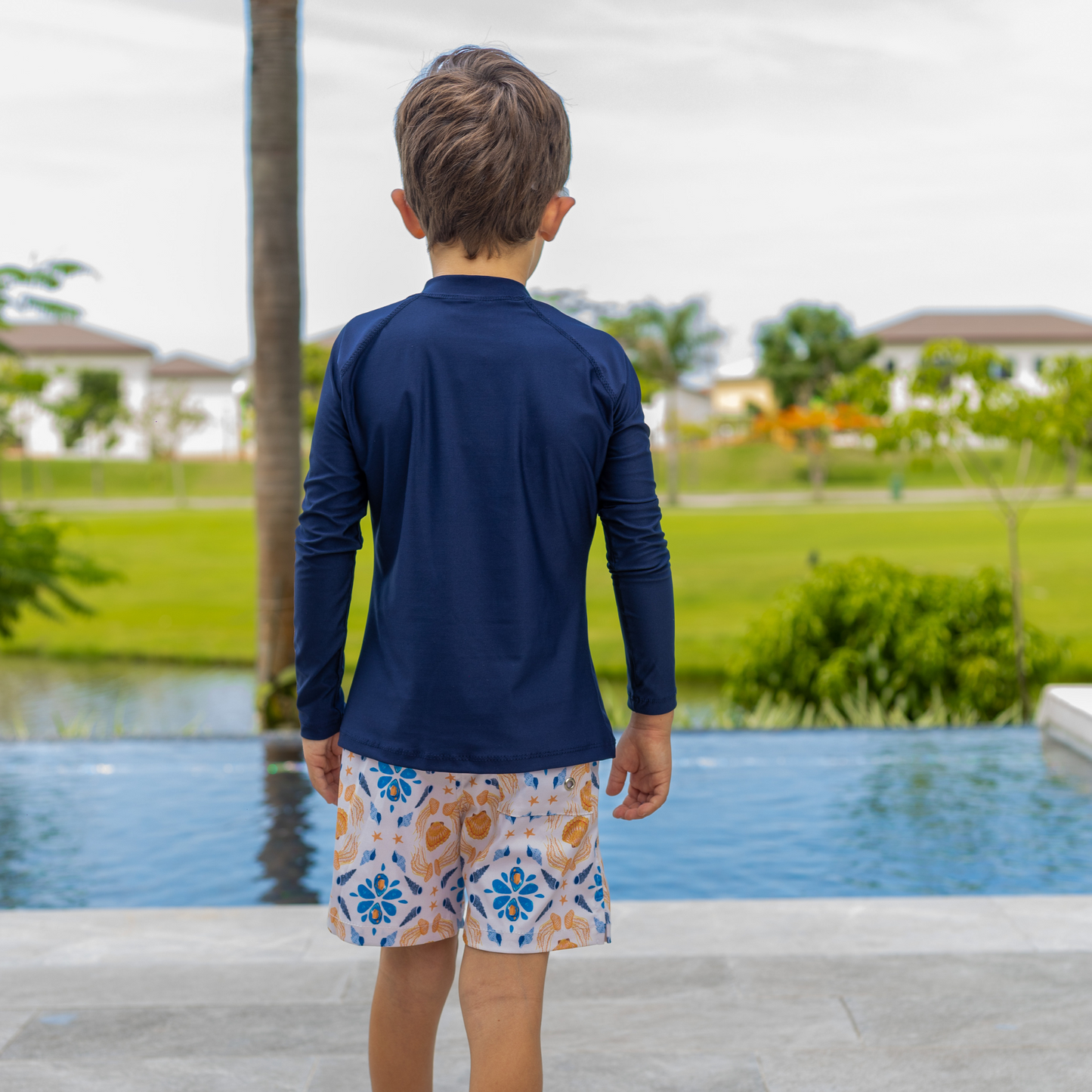 Camisa de Agua Azul Oscuro