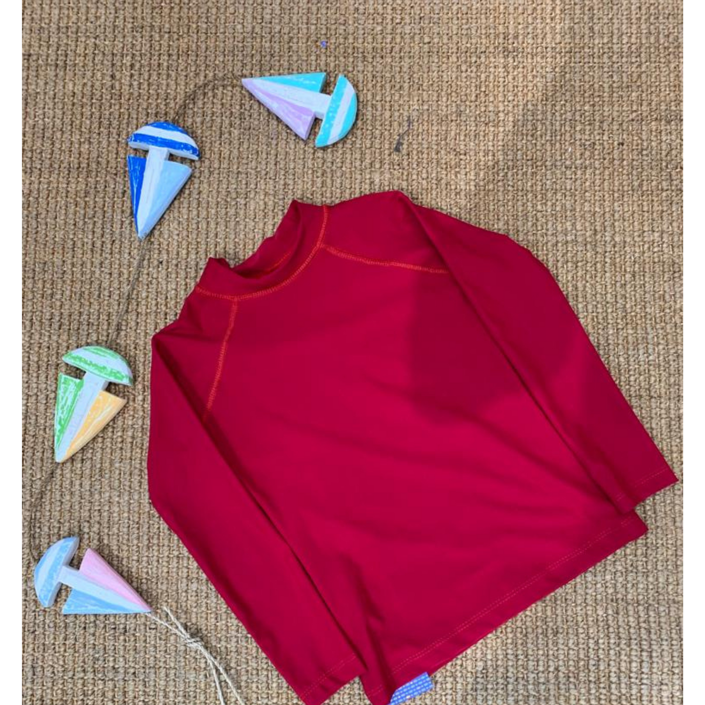 Rashguard Camisa de Agua Rojo Fresa